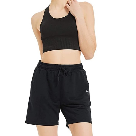 DEMOZU Women's 5" Sweat Shorts with Pockets, Black, XXL - Picture 3 of 8